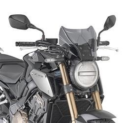 GIVI 1173S SZYBA DYMIONA 22 x 31 cm (H x W) / POTRZEBNY KIT HONDA CB 650 R (19 > 21) / BENELLI 502