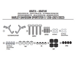 GIVI MOCOWANIE SZYBY 8401A - HARLEY DAVIDSON Sportster S 1250 (21 > 22)