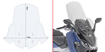 KAPPA KD7060ST SZYBA PRZEZROCZYSTA 73 x 71,5 cm (H x W) - SYM MAXSYM TL 500 (20 > 23)