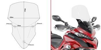 GIVI D7406ST SZYBA PRZEZROCZYSTA 59 x 43 cm (H x W) DUCATI Multistrada 950 1200 1260