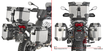 GIVI PLO8209CAM STELAŻ KUFRÓW BOCZNYCH ONE-FIT CAM - MOTO GUZZI V85 TT