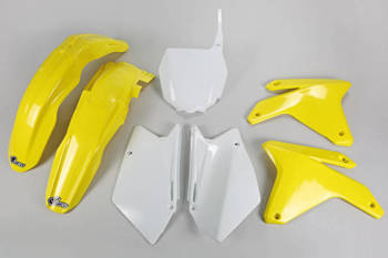 UFO KOMPLET PLASTIKÓW SUZUKI RMZ 450 05-06 KOLOR OEM (ŻÓŁTY/BIAŁY) SU404E999