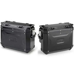 KAPPA KUFRY BOCZNE 37L LEWY I 33L PRAWY WCIĘTY MONOKEY CAM SIDE KVG37BL KVGS33BR K'VOYAGER ALUMINIOWE KOLOR CZARNY ANODOWANY BLACK LINE