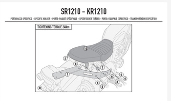GIVI SR1210 STELAŻ KUFRA CENTRALNEGO (BEZ PŁYTY) - HONDA CL 500 (25)