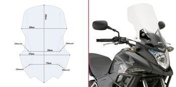 GIVI D1121ST SZYBA PRZEZROCZYSTA 49 x 35 cm (H x W) HONDA CB 500 X (13 > 18)