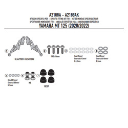 GIVI MOCOWANIE SZYBY 2166A -YAMAHA MT 125 (20 > 23)