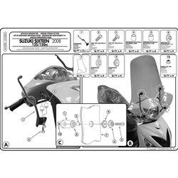 GIVI A169A MOCOWANIE SZYBY 169A SUZUKI Sixteen 125-150 (08 > 16)