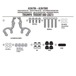 GIVI MOCOWANIE SZYBY 100AL / 100ALB / 140S / 140A - TRIUMPH > Trident 660 (21 > 23)