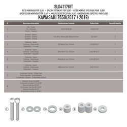 GIVI SLD4117KIT zestaw montażowy SLD01 Kawasa Z650