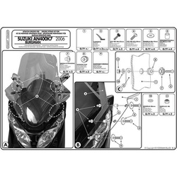 GIVI D266KIT MOCOWANIE SZYBY 266DT SUZUKI BURGMAN 400 (06 > 16)
