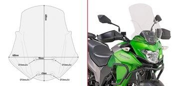 GIVI D4121ST SZYBA PRZEZROCZYSTA 48 x 40 cm (H x W) - KAWASAKI Versys-X 300 (17 > 22)