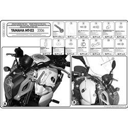 KAPPA A281AK MOCOWANIE SZYBY 245N 245A YAMAHA MT-03 (06 > 14)