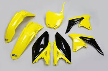 UFO KOMPLET PLASTIKÓW SUZUKI RMZ 250 2010-2018 KOLOR OEM (ŻÓŁTY/CZARNY) SU416E999K