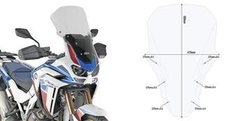 GIVI D1178ST SZYBA PRZEZROCZYSTA 58,5 x 41,5 cm (H x W) - CRF1100L Adventure Sports