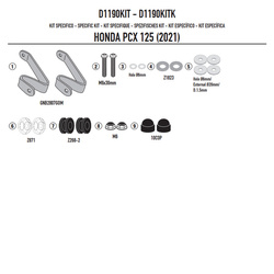 GIVI D1190KIT MOCOWANIE SZYBY 1190DT - HONDA PCX 125 (2021)