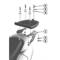 GIVI SR46M STELAŻ KUFRA CENTRALNEGO - YAMAHA MAJESTY 125-150-180 (01 > 11)