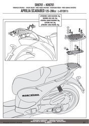 GIVI SR6701 STELAŻ KUFRA CENTRALNEGO MONOLOCK (BEZ PŁYTY) - APRILIA SCARABEO 125-200 (DA LUGLIO 11 > 15)