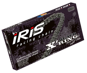 IRIS 520 XR-112 ŁAŃCUCH (112-OGNIW) X-RING (OTWARTY + ZAPINKA) KOLOR CZARNY (DO 600CCM) (35,0KN)